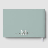 セージ・グリーン・ユーカリ結婚・グ離れレリーズ ゲストブック (裏面)