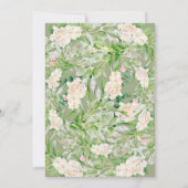 セージ・グリーン・ワイン |モダン Any Age Adult誕生日 招待状 (裏面)