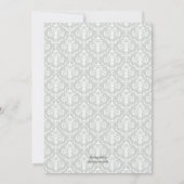 セージ&グレーダマスクベビーシャワー招待状 招待状 (裏面)