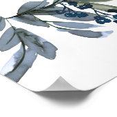 セージ・シルバーグリーン結婚フローラのポスター ポスター (角)