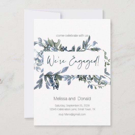 セージ シルバー グリーン エレガント フラワーエンゲージメント (正面)