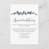 セージ シルバー グリーン フラワー ウェディング 封筒カード エンクロージャーカード (正面)