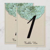 セージ・スキュカレント ウェディング テーブル ナンバー 招待状 (正面/裏面)