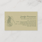 セージ ハンドメイド ホビー ニット 編み物 アミグリumi 名刺 (裏面)