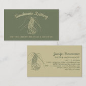 セージ ハンドメイド ホビー ニット 編み物 アミグリumi 名刺 (正面/裏面)