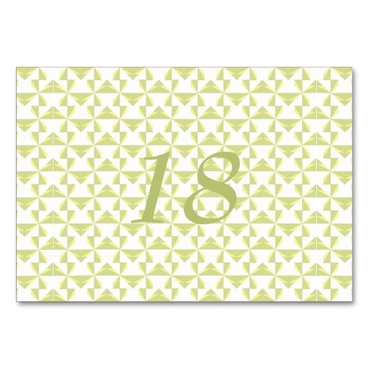 セージ・ピンホイール テーブルナンバー (正面)