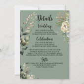 セージ＆ブラッシュトープの結婚式招待状 招待状 (裏面)