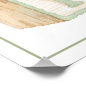 セージ ベイビー ブロック ベイビー シャワー ウェルカム ポスター (角)