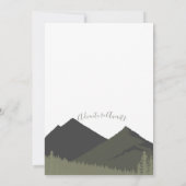 セージ マウンテン ウッドランド フォレスト ウェディング 招待状 (裏面)