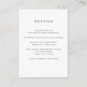 セージ |マグノリア結婚ズホテル詳細アコモデーション エンクロージャーカード (正面)