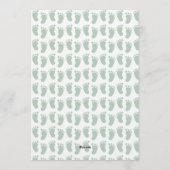 セージ ミニマル リトル フットステップス ベイビー シャワー 招待状 (裏面)