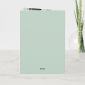 セージ ユーカリ フォト ウェディング ラブ サンクス フォールド サンキューカード (裏面)