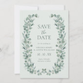 セージ ユーカリ 写真付き Save The Date セーブザデート (正面)