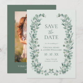 セージ ユーカリ 写真付き Save The Date セーブザデート