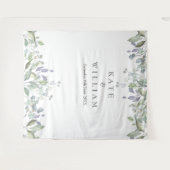 セージ ライラック グリーン ウェディング フォトブース 背景 タペストリー (正面(横))