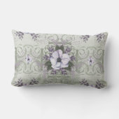 セージ&ラベンダーヴィンテージフローラ装飾用クッション ランバークッション (裏面)