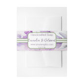 セージ&ラヴァンドール水彩石鹸ラベルラップのまわりに 招待状ベリーバンド (正面例)