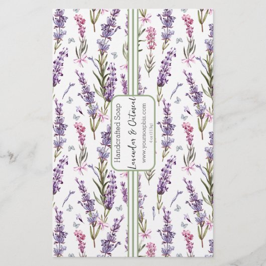 セージ&ラヴァンドール石鹸ラップ紙シート (正面)