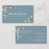 セージ&リーフウォーターカラーグリーナリーペットポープリント 名刺 (正面/裏面)