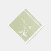 セージ・レースとフローラ結婚・ナプキン スタンダードカクテルナプキン (角)