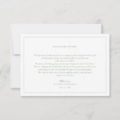 セージ・ワイルドフラワーモノグラム結婚のサンキューカード サンキューカード (裏面)