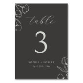 セージ |書シンプル道フローラ結婚の テーブルナンバー (裏面)