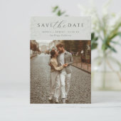 セージ |書道シンプルフローラの結婚写真 セーブザデート (スタンド正面)