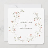 セージ&赤面ウォーターカラースクエア結婚式招待状 招待状 (正面)