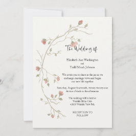 セージ&赤面ボホウォーター色結婚式招待状 招待状