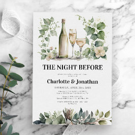 セージ&金ゴールドエレガントリハーサルディナー 招待状