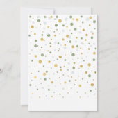 セージ&金ゴールドバルーン4歳4歳の誕生日パーティー 招待状 (裏面)