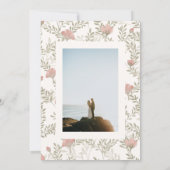 セージ&錆ウォーターのカラーフォト結婚式招待状 招待状 (裏面)