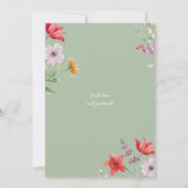 「セージ 26歳の誕生日パーティーへ シンプルな花の招待状」 招待状 (裏面)