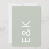 セージArch Moss抽象芸術ジャパンディ結婚ミニマリズム 招待状 (裏面)