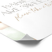 セージBohoパンパスグラスアーチベイビーシャワートリートサイン ポスター (角)