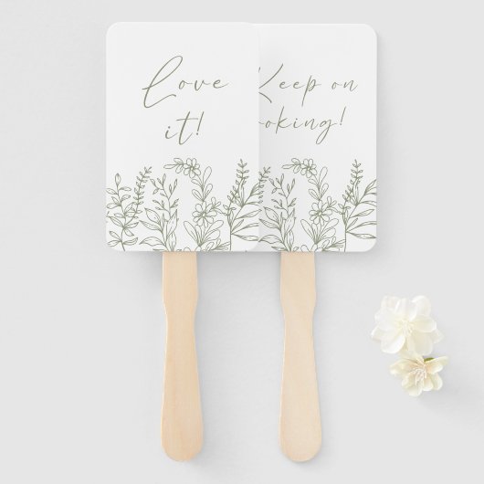 セージBohoフラワードレスにYesを言う ハンドファン (正面&裏面)