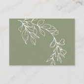 セージBoho花どのように多くのキスブライダルゲーム エンクロージャーカード (裏面)