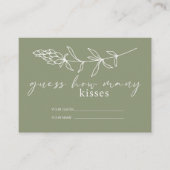 セージBoho花どのように多くのキスブライダルゲーム エンクロージャーカード (正面)