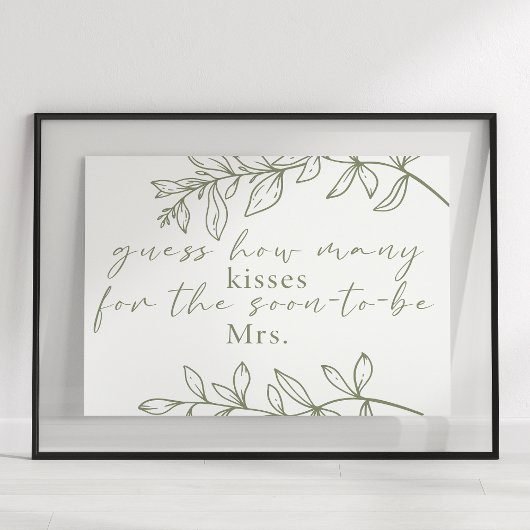 セージBoho花の数を推測キスゲームポスト ポスター