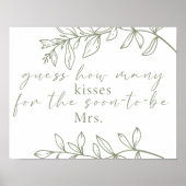 セージBoho花の数を推測キスゲームポスト ポスター (正面)