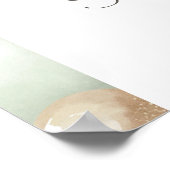 セージPampas草アーチ赤ちゃんシャワー歓迎サイン ポスター (角)