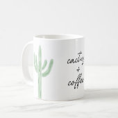 セージSaguaro Cactusプラスコーヒーウォーターカラーマグ コーヒーマグカップ (正面左)