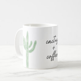 セージSaguaro Cactusプラスコーヒーウォーターカラーマグ コーヒーマグカップ