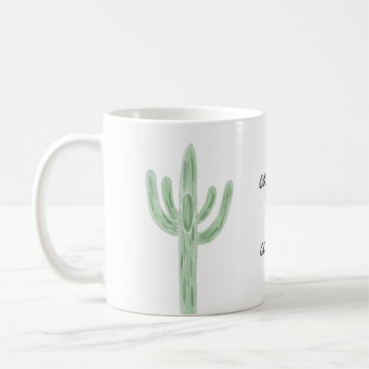 セージSaguaro Cactusプラスコーヒーウォーターカラーマグ コーヒーマグカップ (左)
