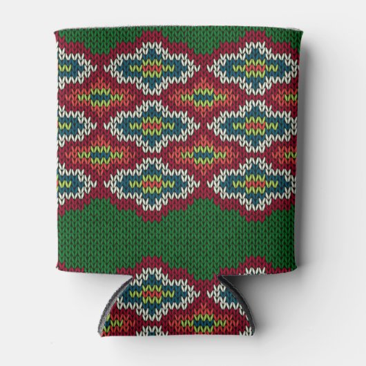 セータアーガイルーテクスチャ 缶クーラー (正面)