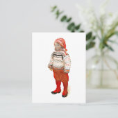 セーターおよびストッキングの帽子のMatts ポストカード (スタンド正面)