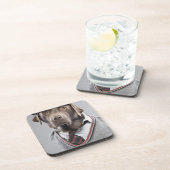 セーターおよび帽子の犬 コースター (右側)