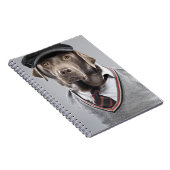 セーターおよび帽子の犬 ノートブック (右側)