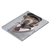 セーターおよび帽子の犬 ノートブック (左側)