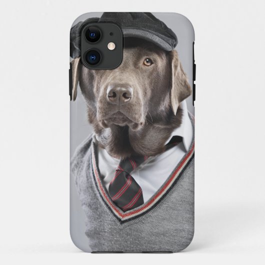 セーターおよび帽子の犬 Case-Mate iPhoneケース (裏面)